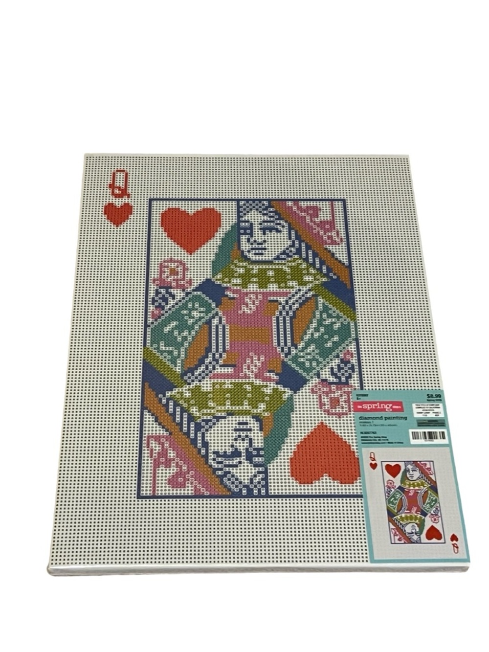 Viral Queen of Hearts Diamonds Art Kit Canvas Hobby Lobby Diamond art card